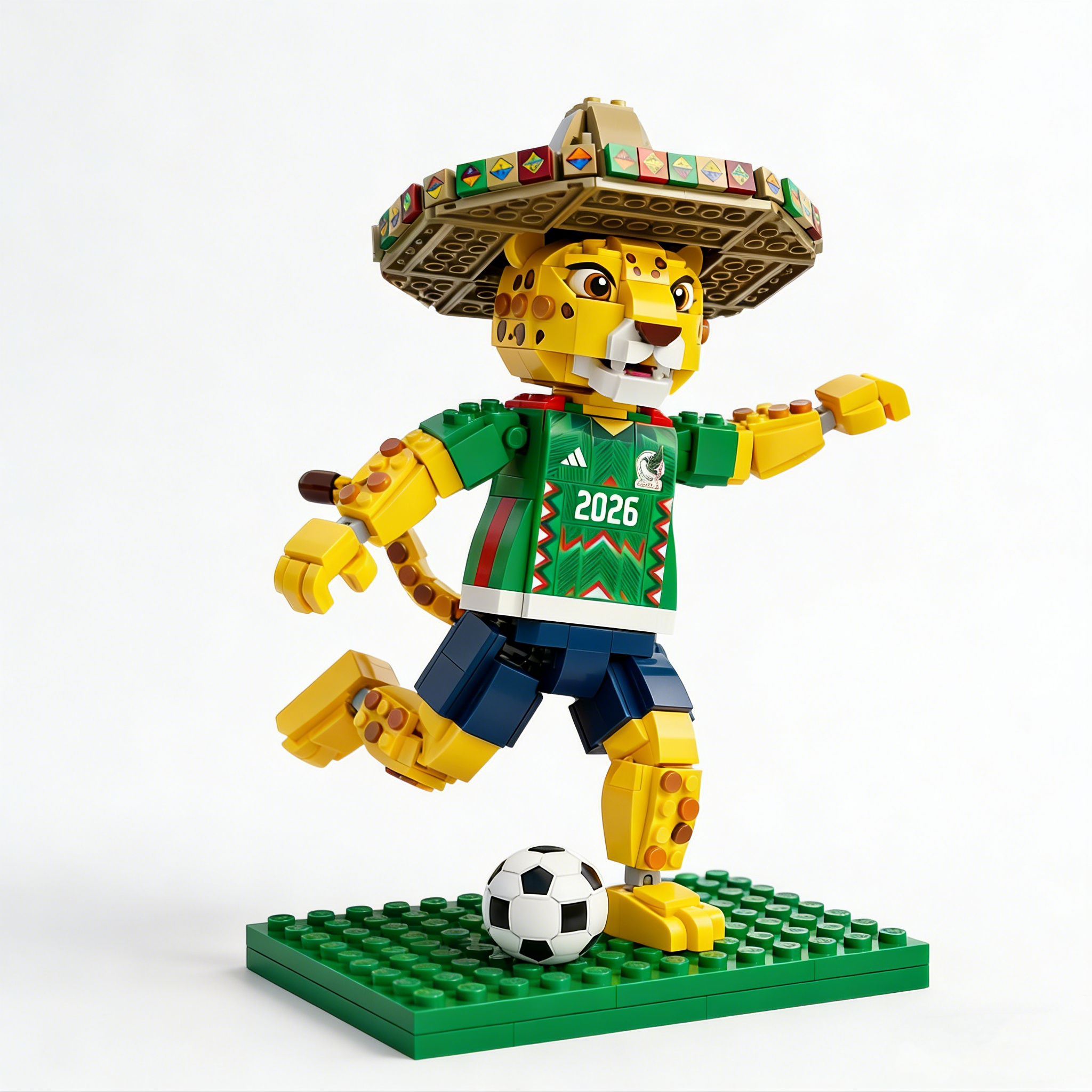 🇲🇽 Mexico Jaguar Soccer Brick Figure