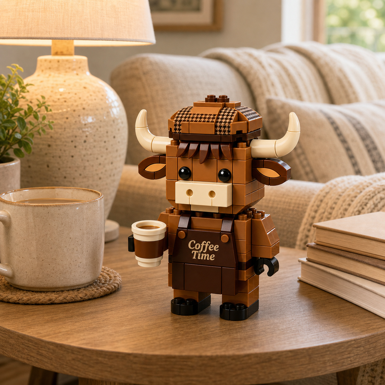 Coffee Time Highland Cow Brick Set | Barista Edition☕
