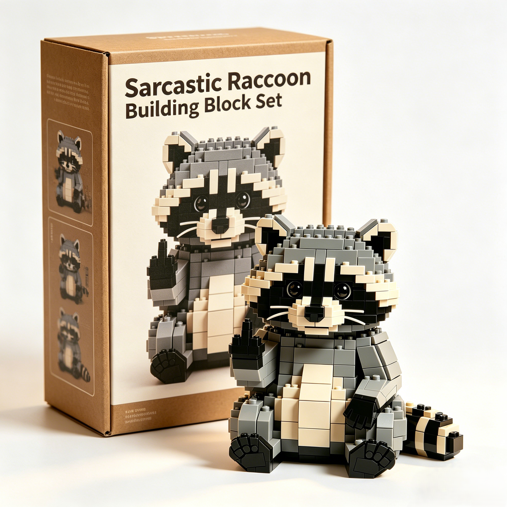 Sarcastic Raccoon Building Block Set