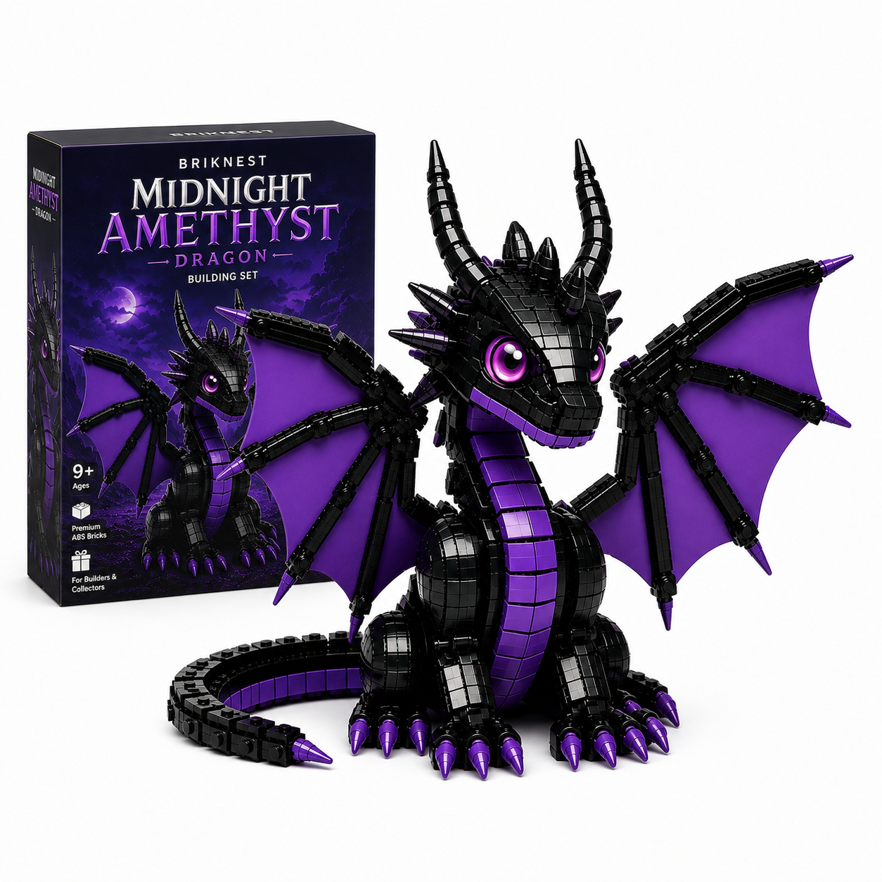 Midnight Amethyst Dragon Building Set🐲