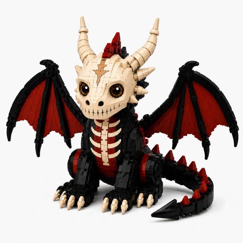 💀🔥 Boneflame Dragon Brick Set