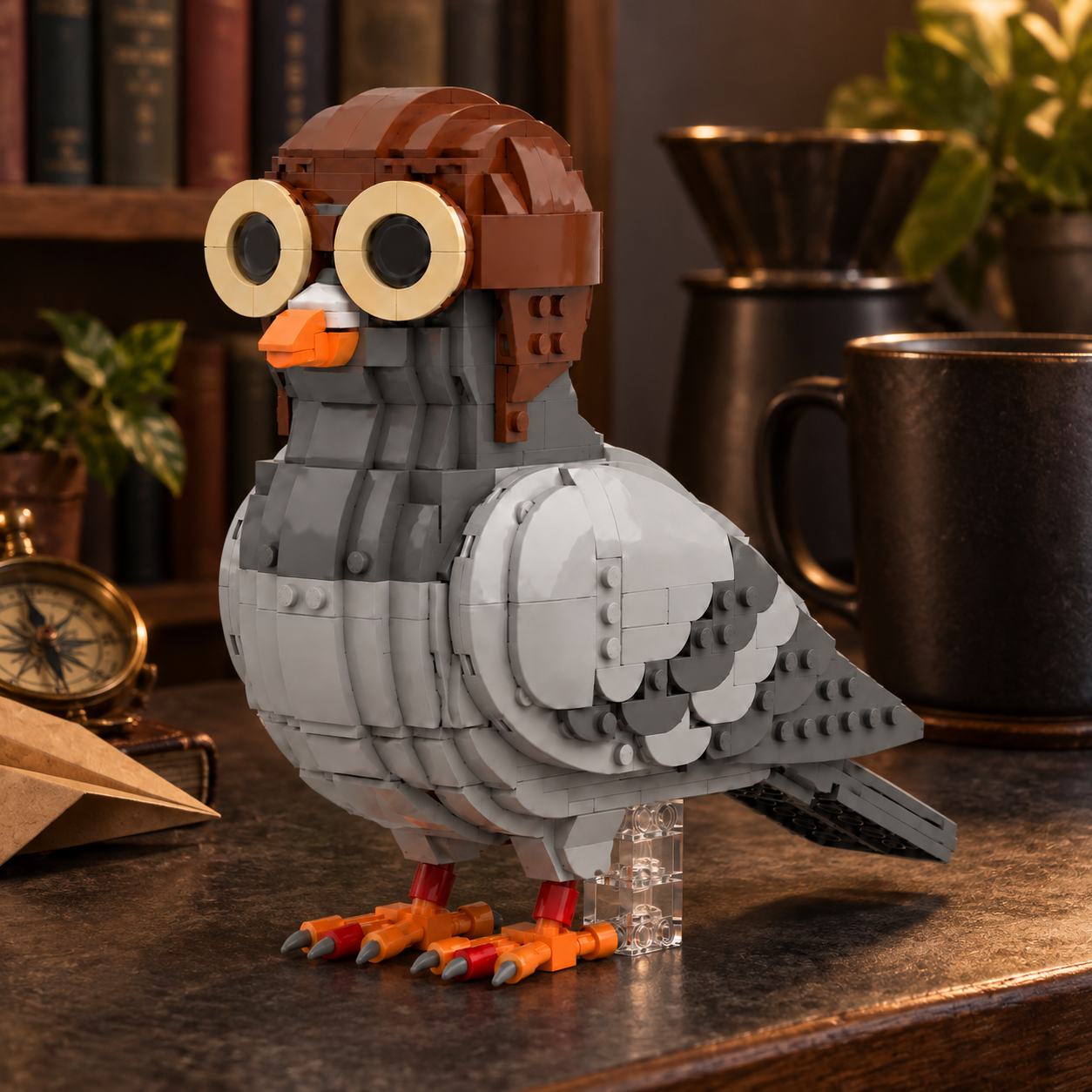 🐦✈️ Captain Pidge — Aviator Pigeon Building Set