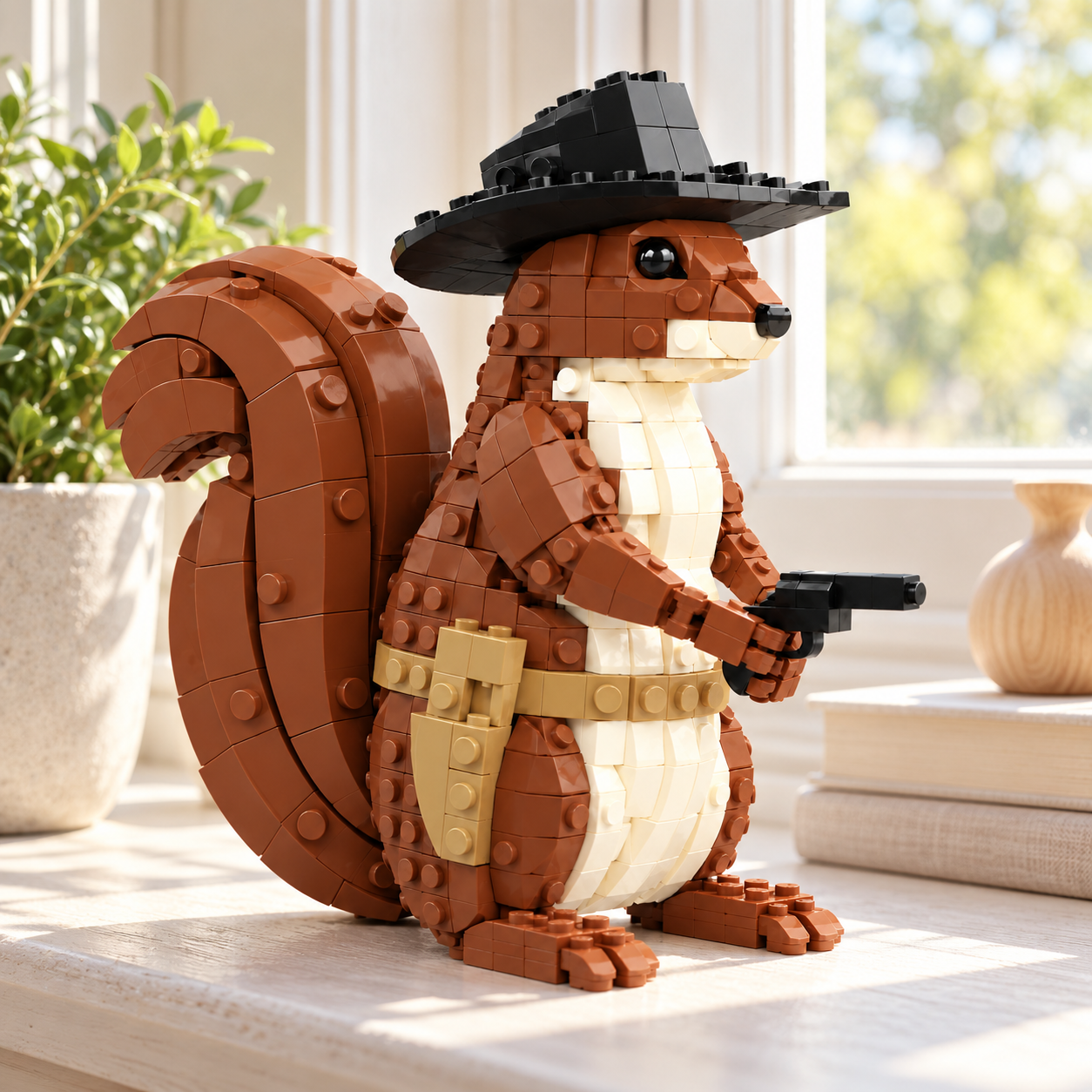 🤠🐿️ The Nutty Gunslinger — Western Squirrel Building Set