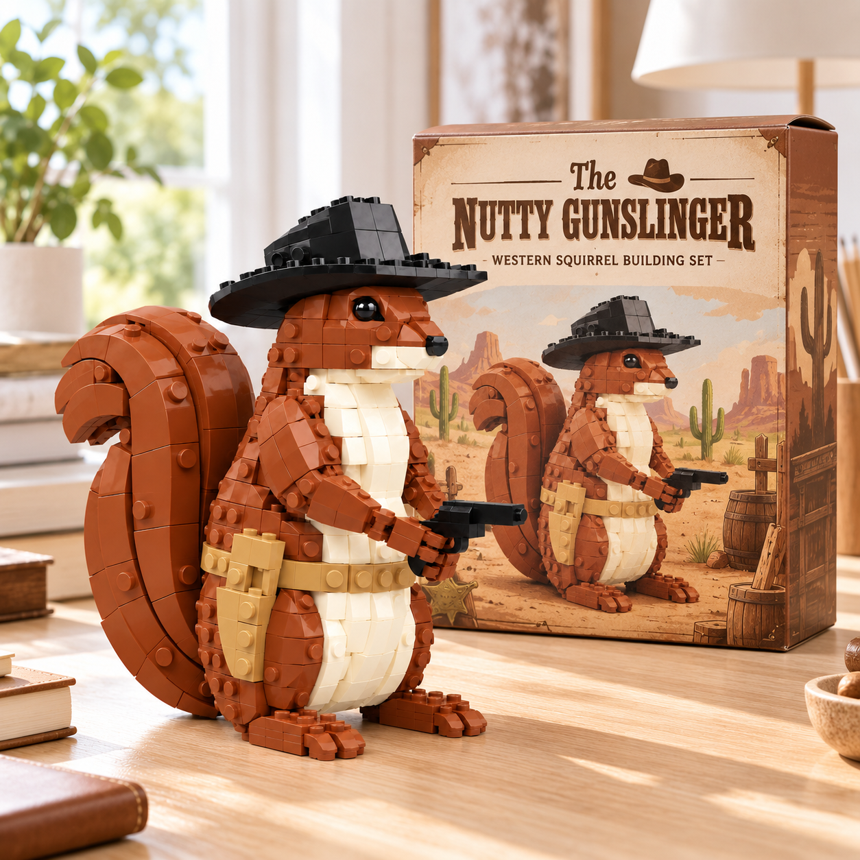 🤠🐿️ The Nutty Gunslinger — Western Squirrel Building Set