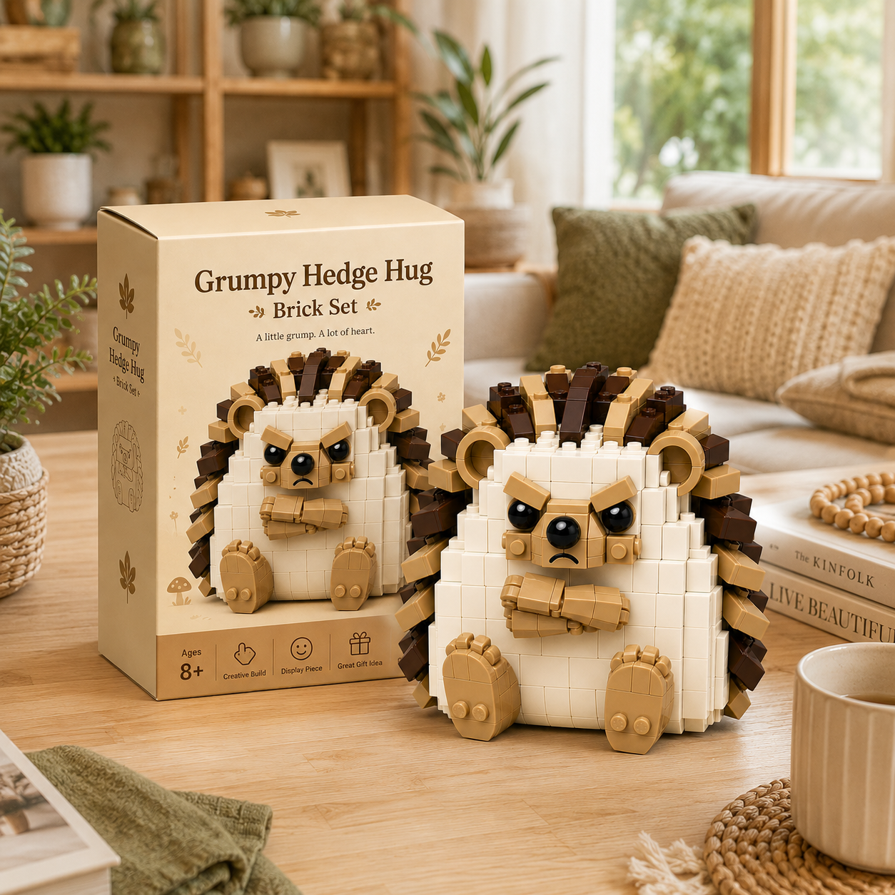 Grumpy Hedge Hug Brick Set🦔