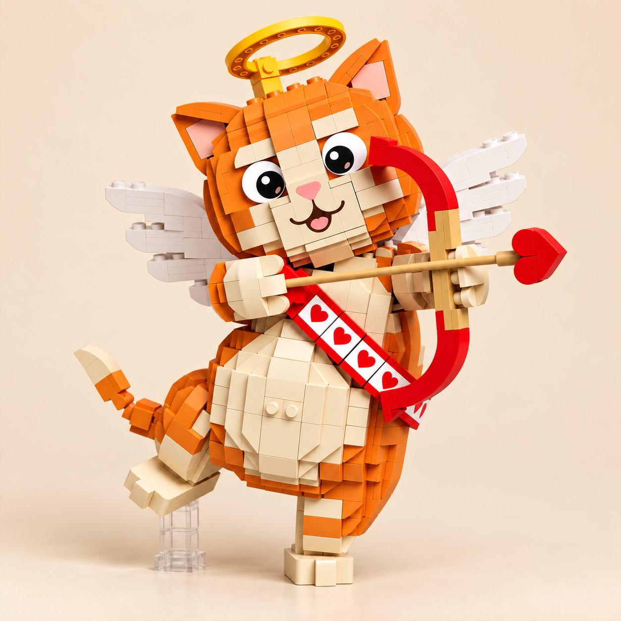 💘 Cupid Kitty – Love Struck Cat Building Set 🐱🏹