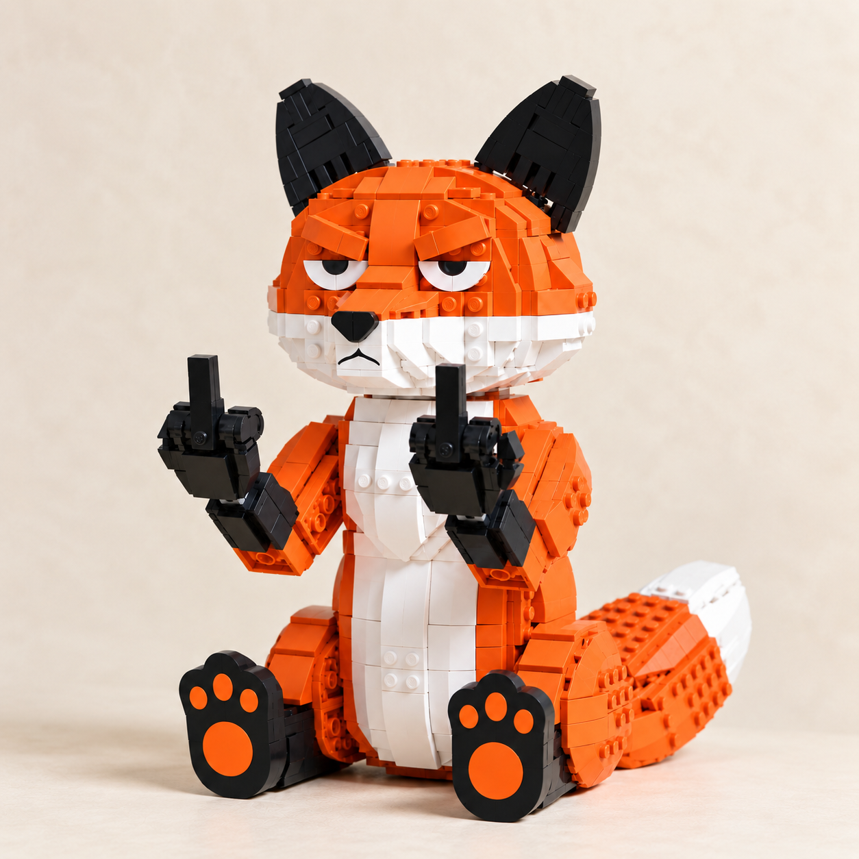 🦊🖕 Zero Fox Given — Attitude Fox Building Set