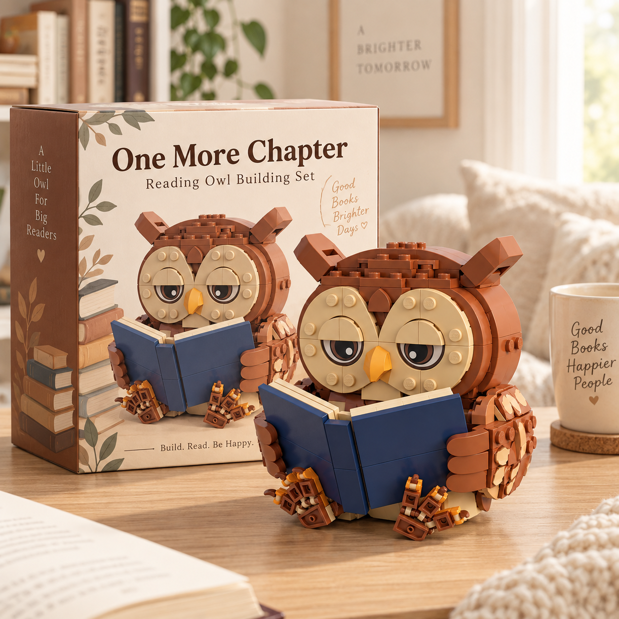🦉One More Chapter — Reading Owl Building Set📖