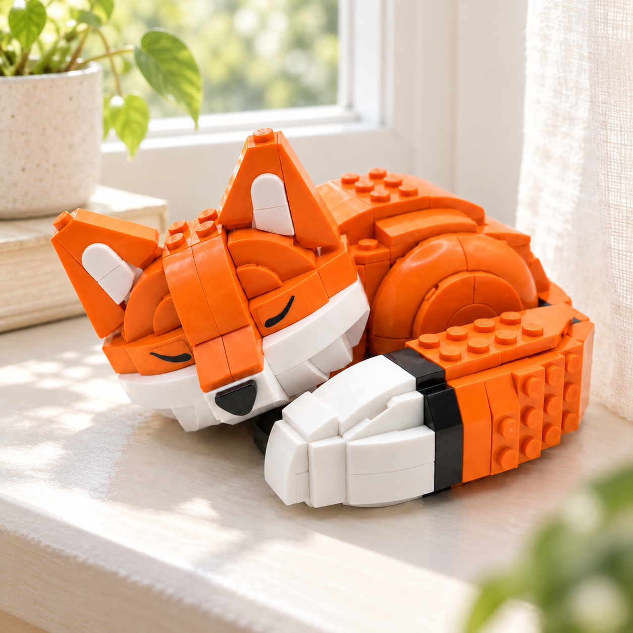 Cozy Curl — Sleeping Fox Building Set 🦊🍂