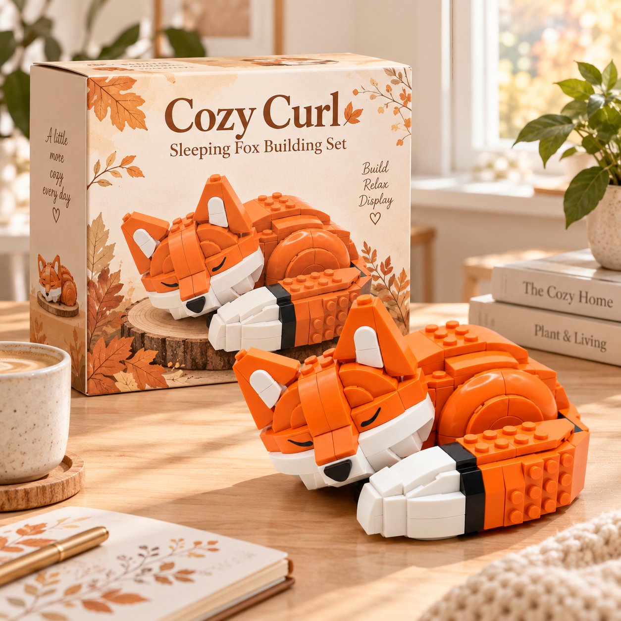 Cozy Curl — Sleeping Fox Building Set 🦊🍂