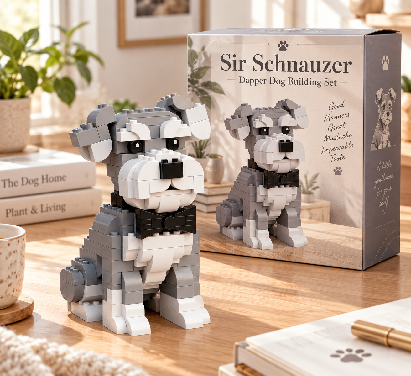 🐾🎩 Sir Schnauzer — Dapper Dog Building Set