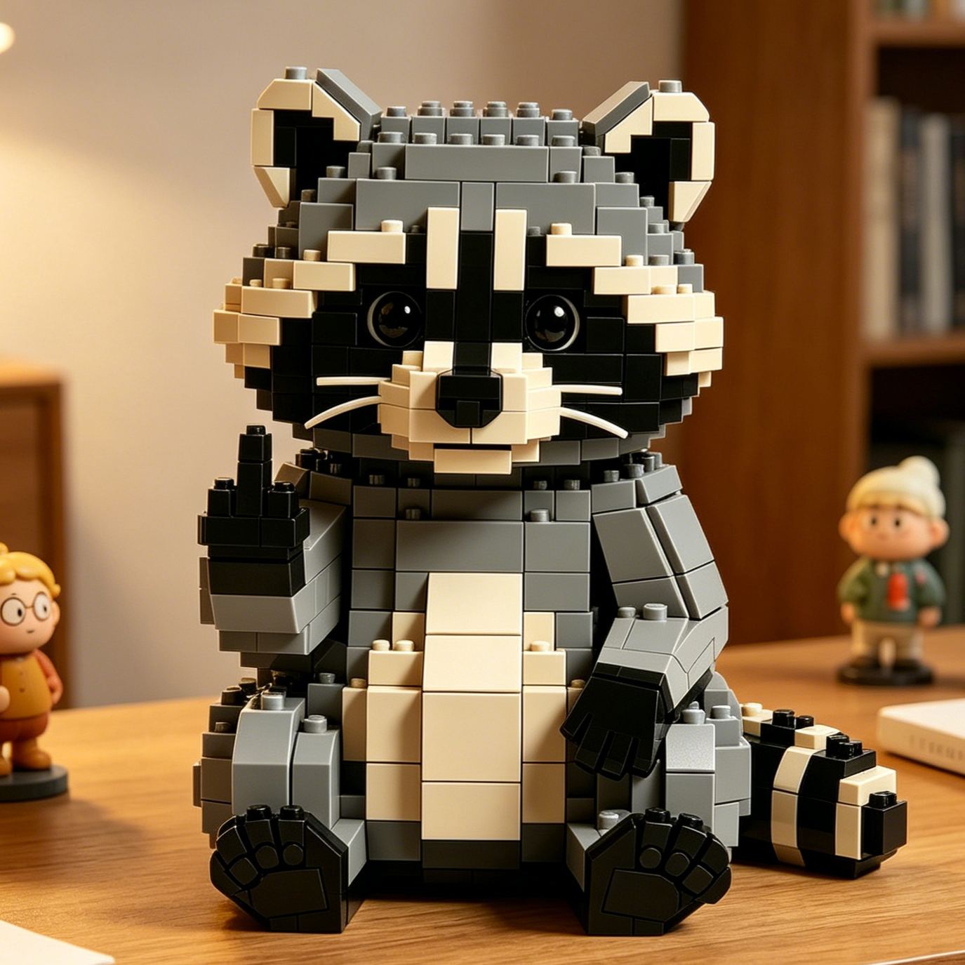 Sarcastic Raccoon Building Block Set