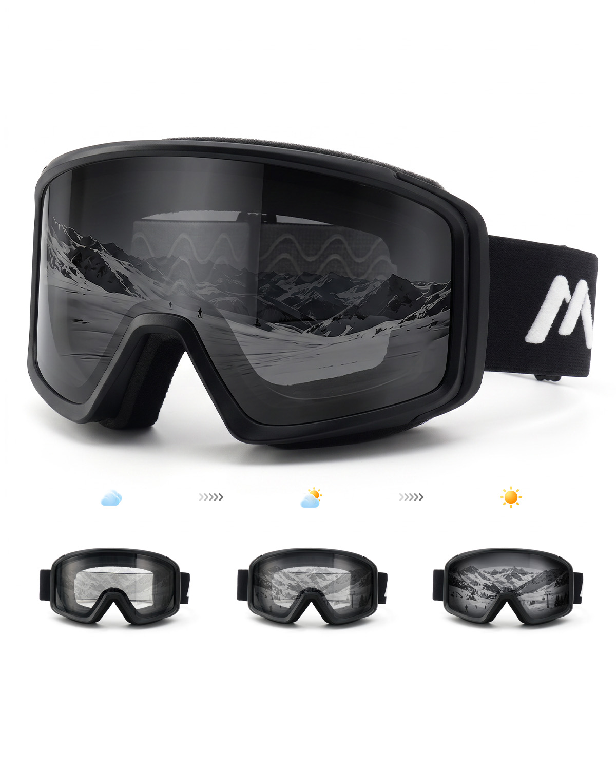 Photochromic Ski  & Snowboard Goggles