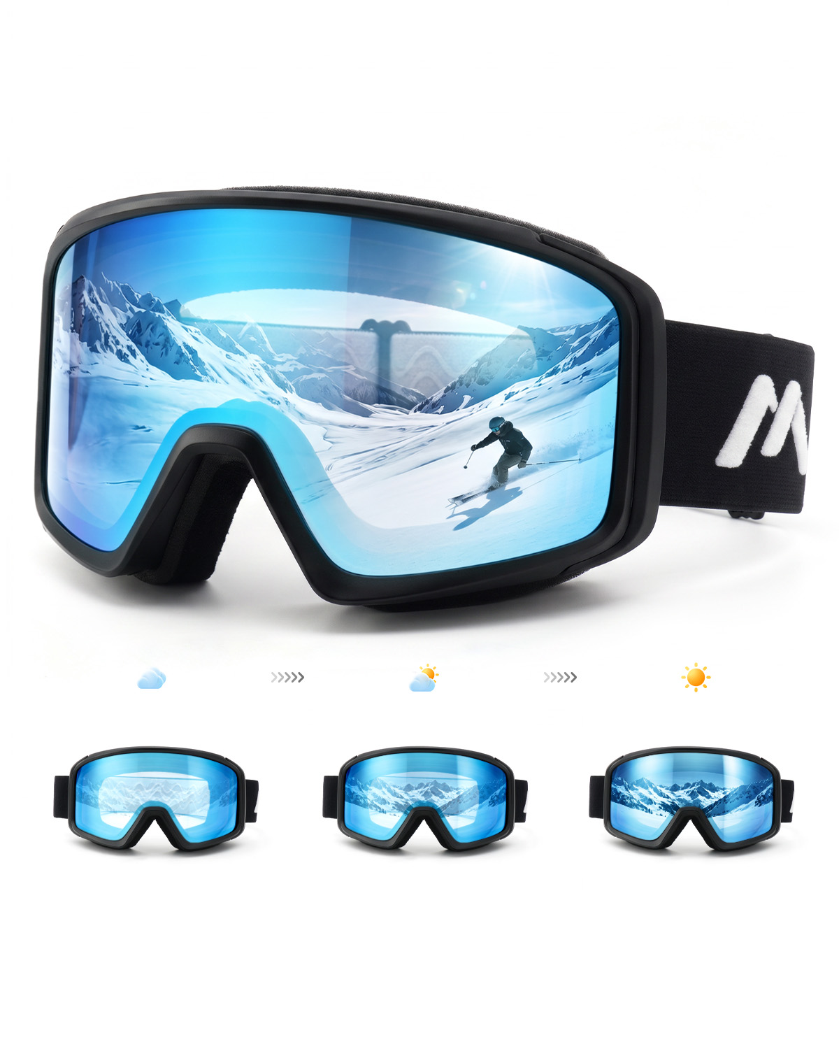 Photochromic Ski  & Snowboard Goggles