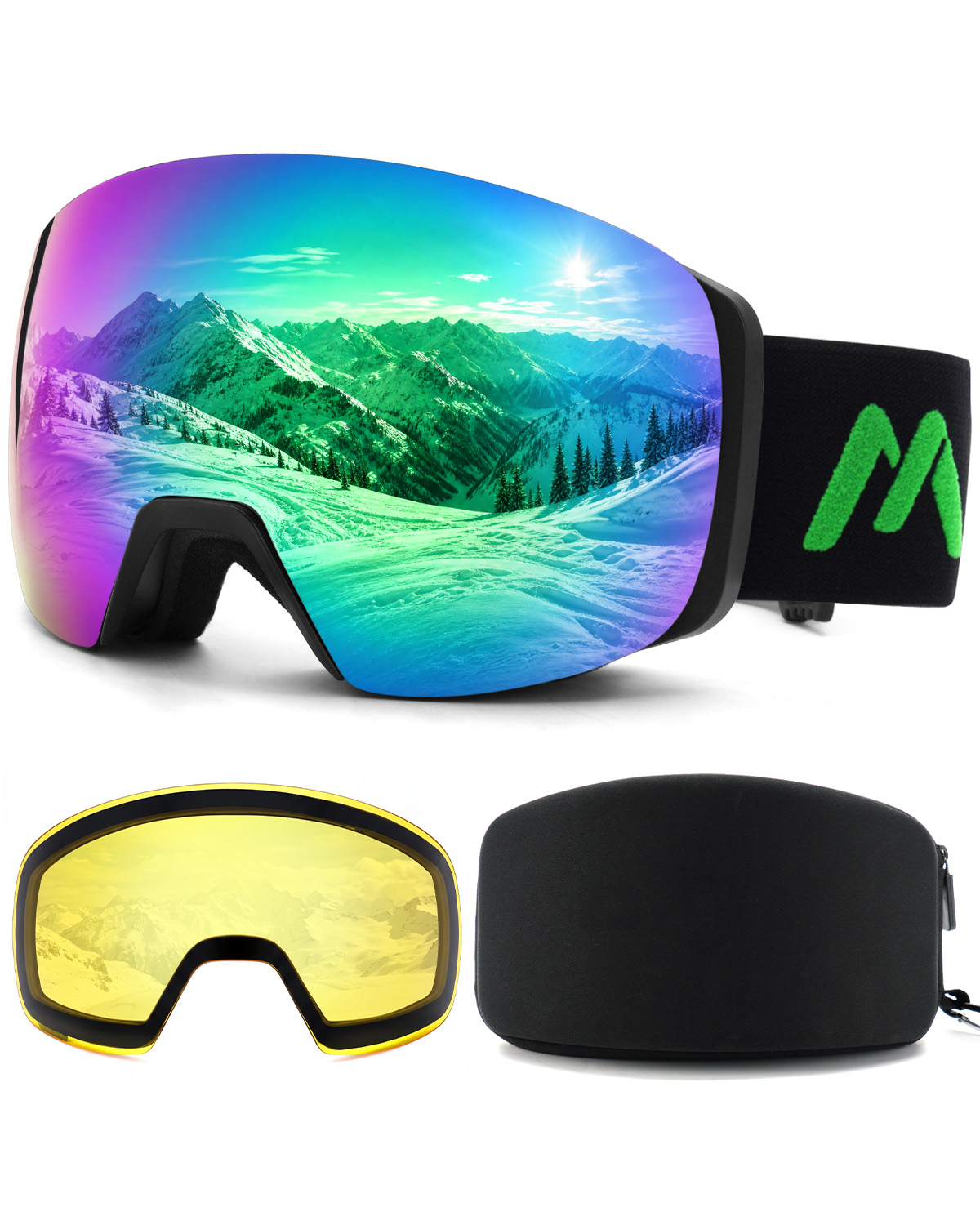 Magnetic Frameless Ski Goggles