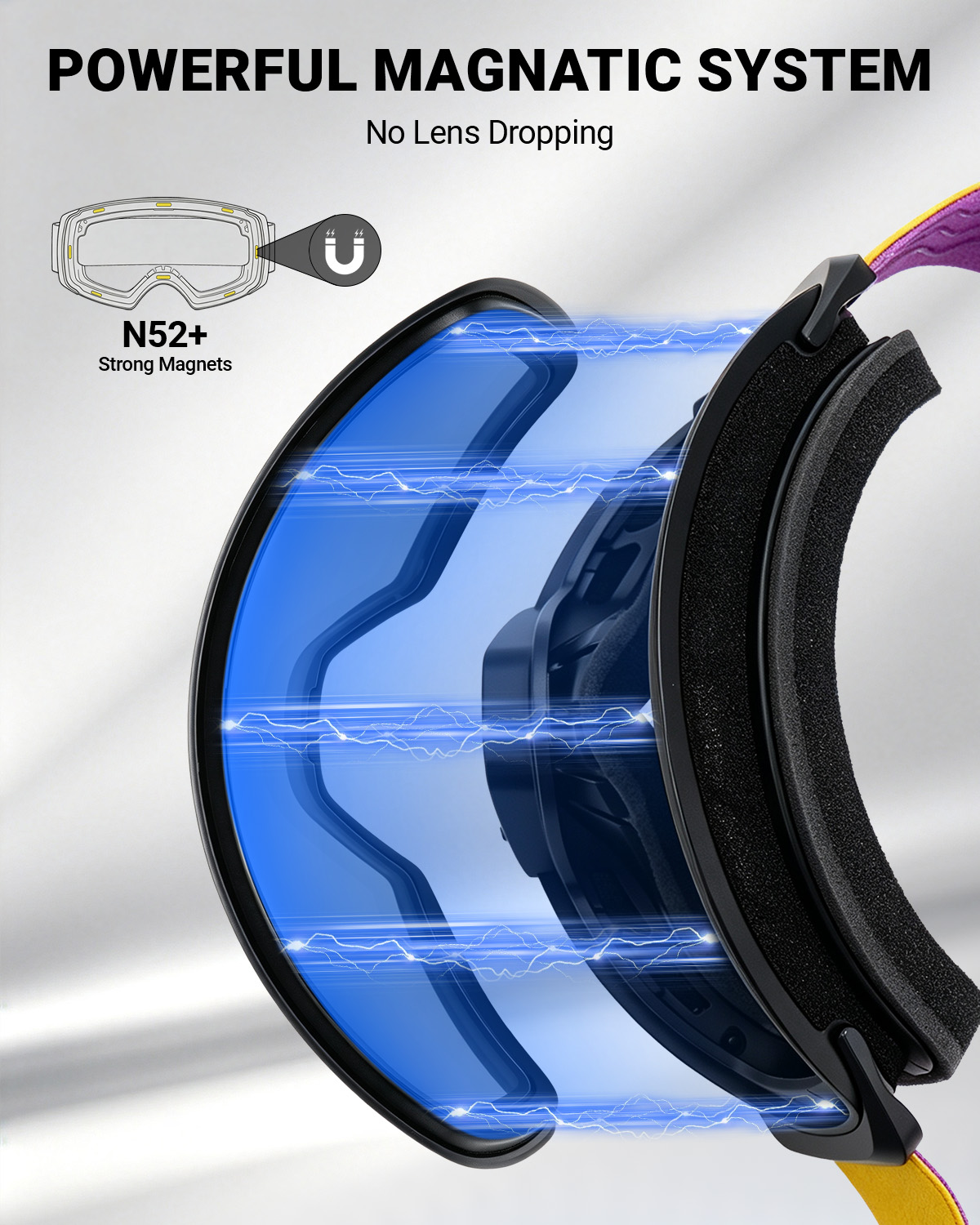 Magnetic Frameless Ski Goggles