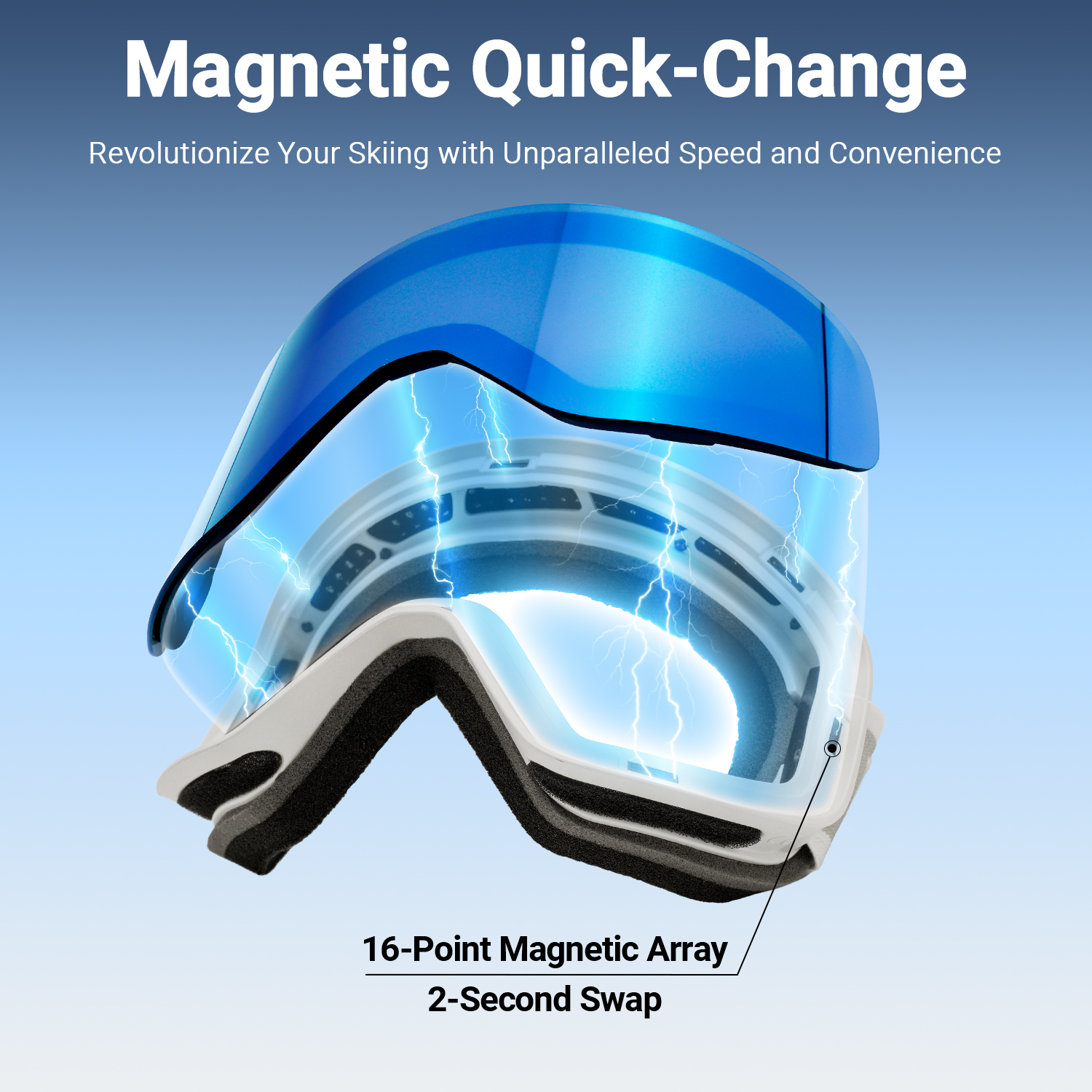Frameless OTG Ski Goggles