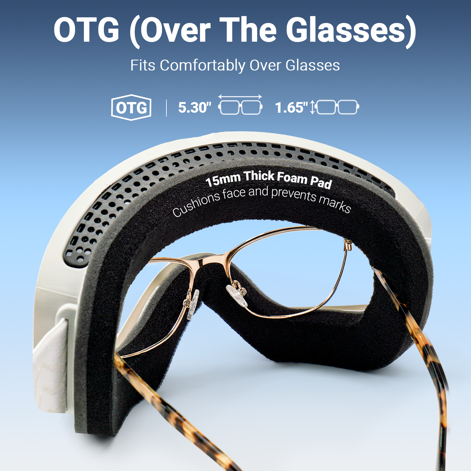 Frameless OTG Ski Goggles