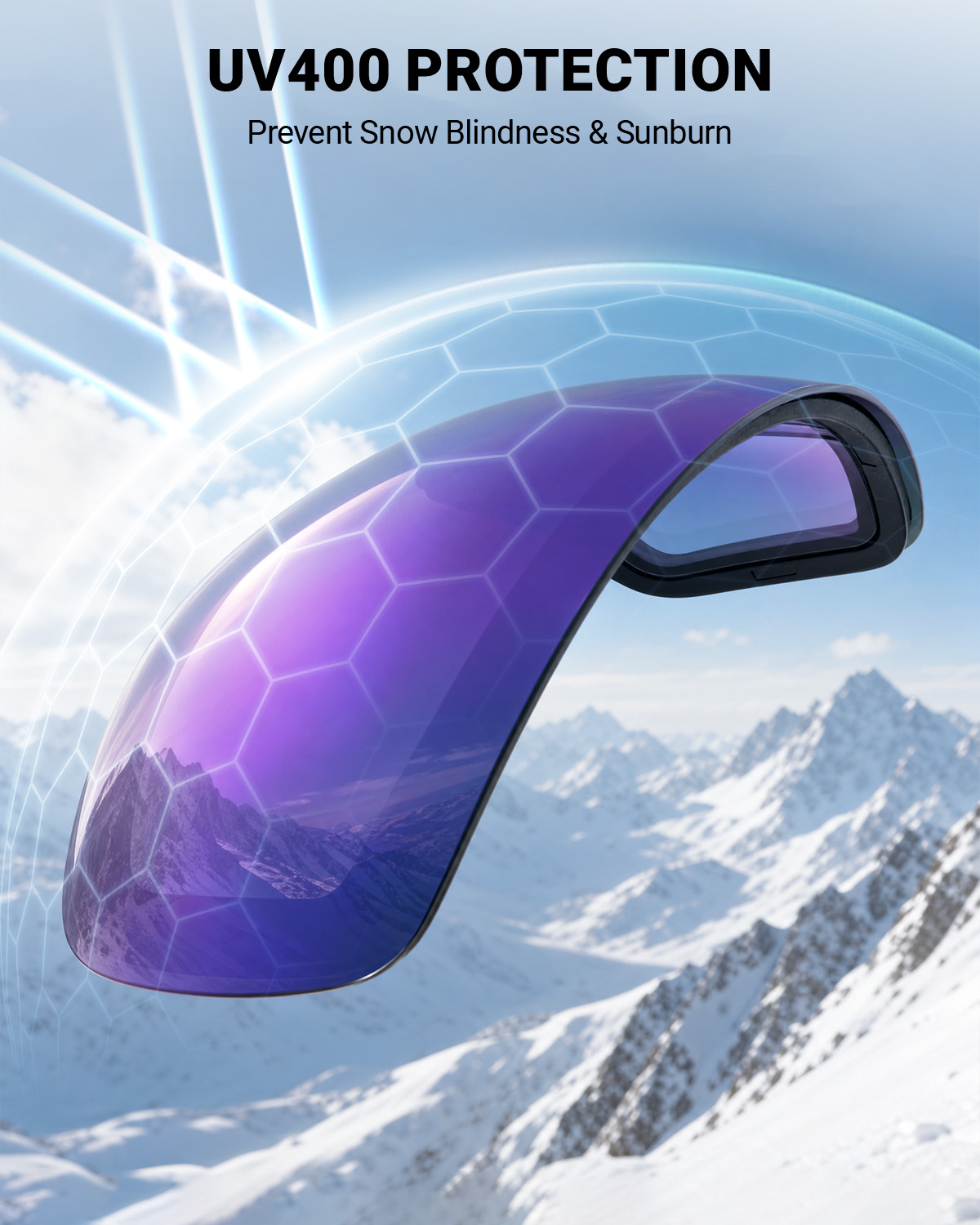 Magnetic Frameless Ski Goggles