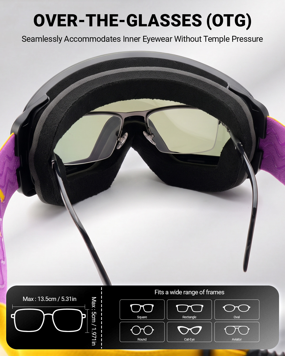 Magnetic Frameless Ski Goggles
