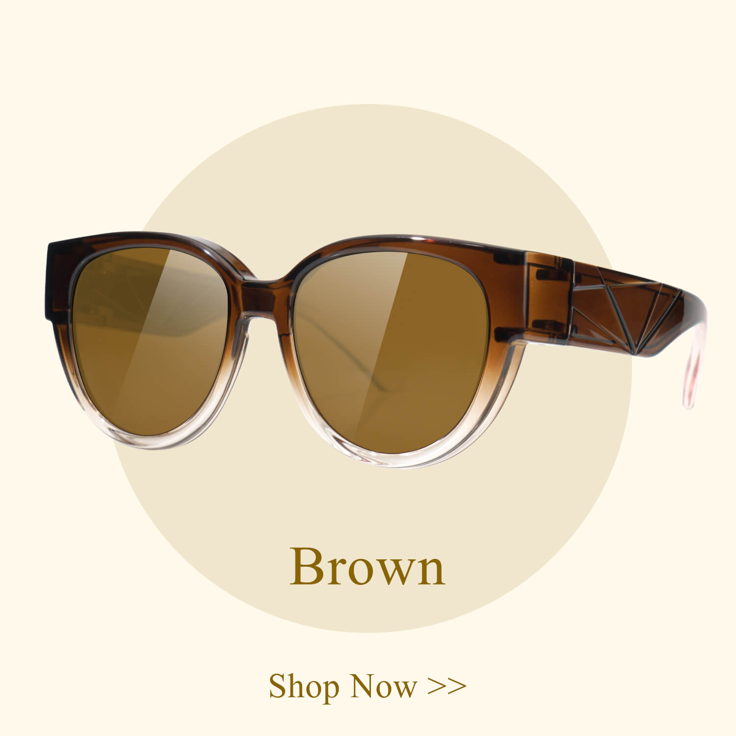 Brown Fit-over Sunglasses