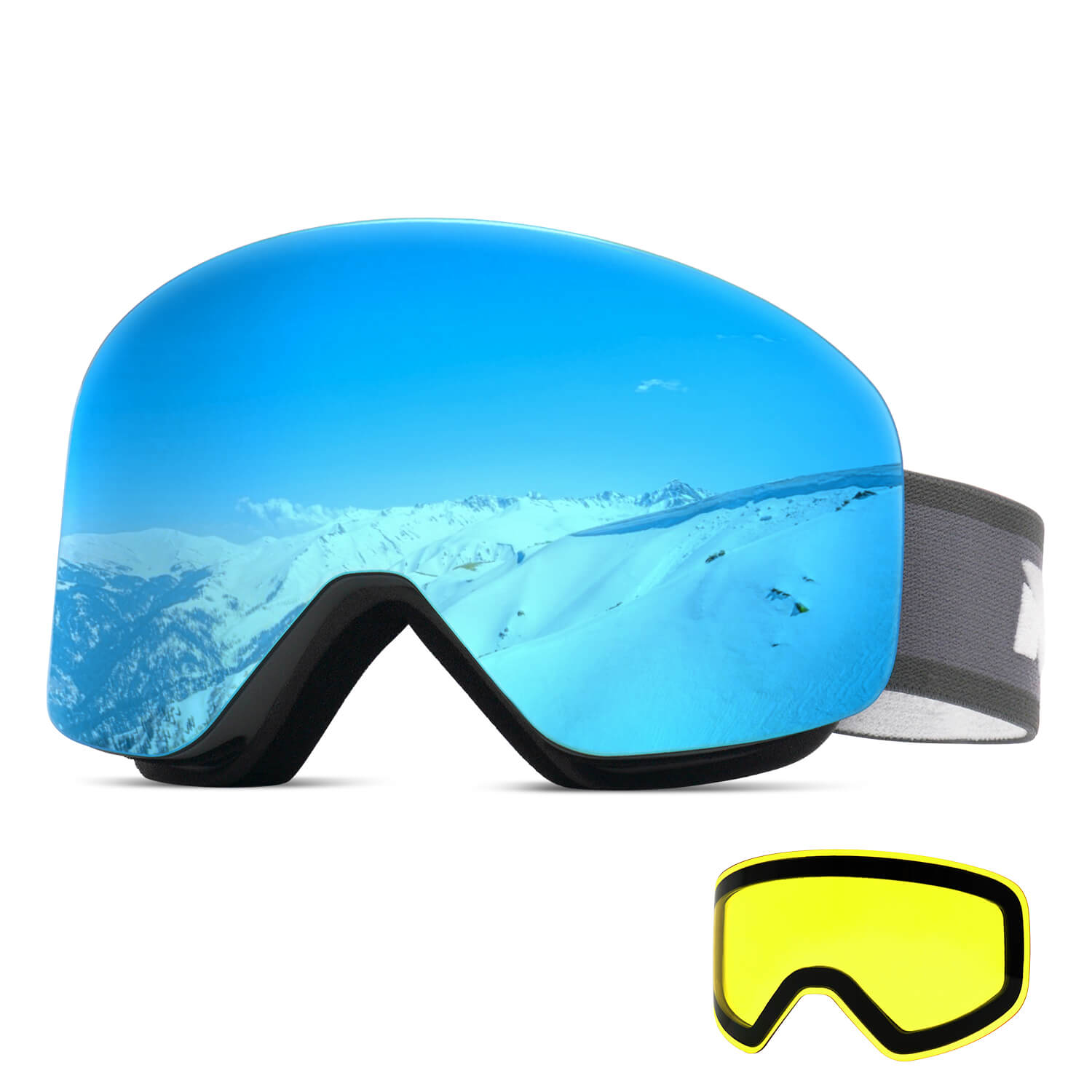 Frameless OTG Ski Goggles