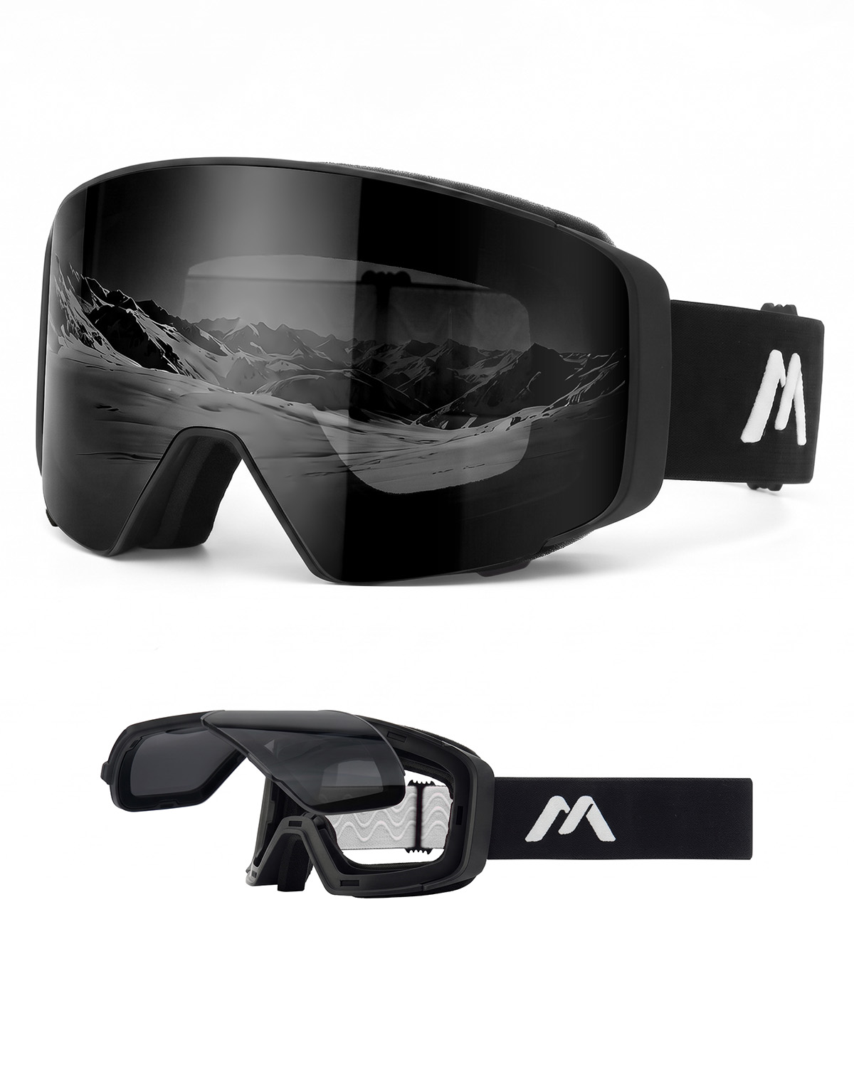 Magnetic Flip Up Ski Goggles