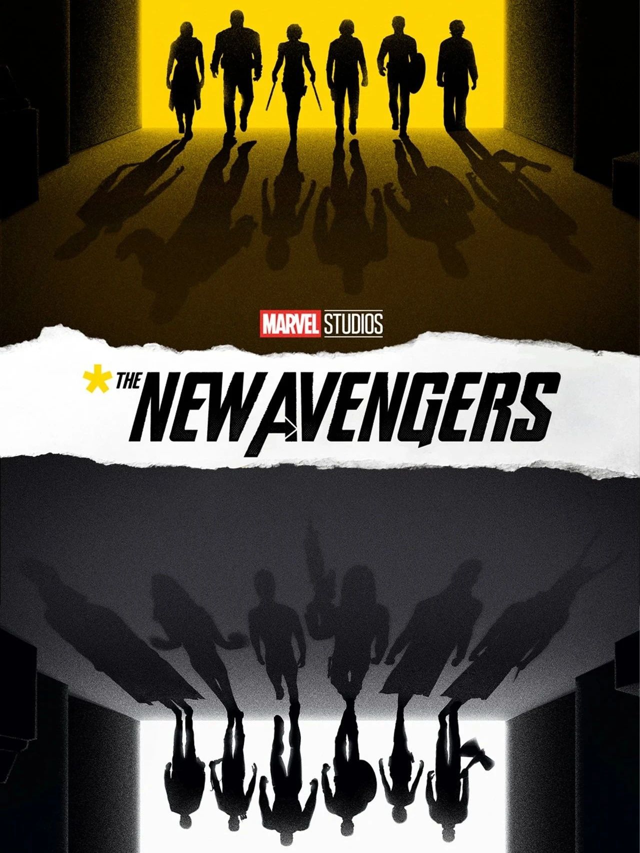 "* New The Avengers" Replicated the silhouette poster of Avengers 4.