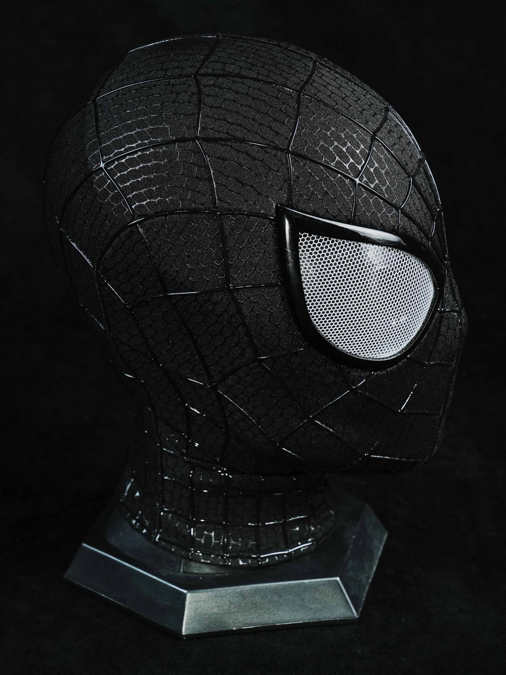 Premium丨TAMS 2 Venom Symbiote Black Mask – 1:1 Handmade Full Faceshell 3D Replica