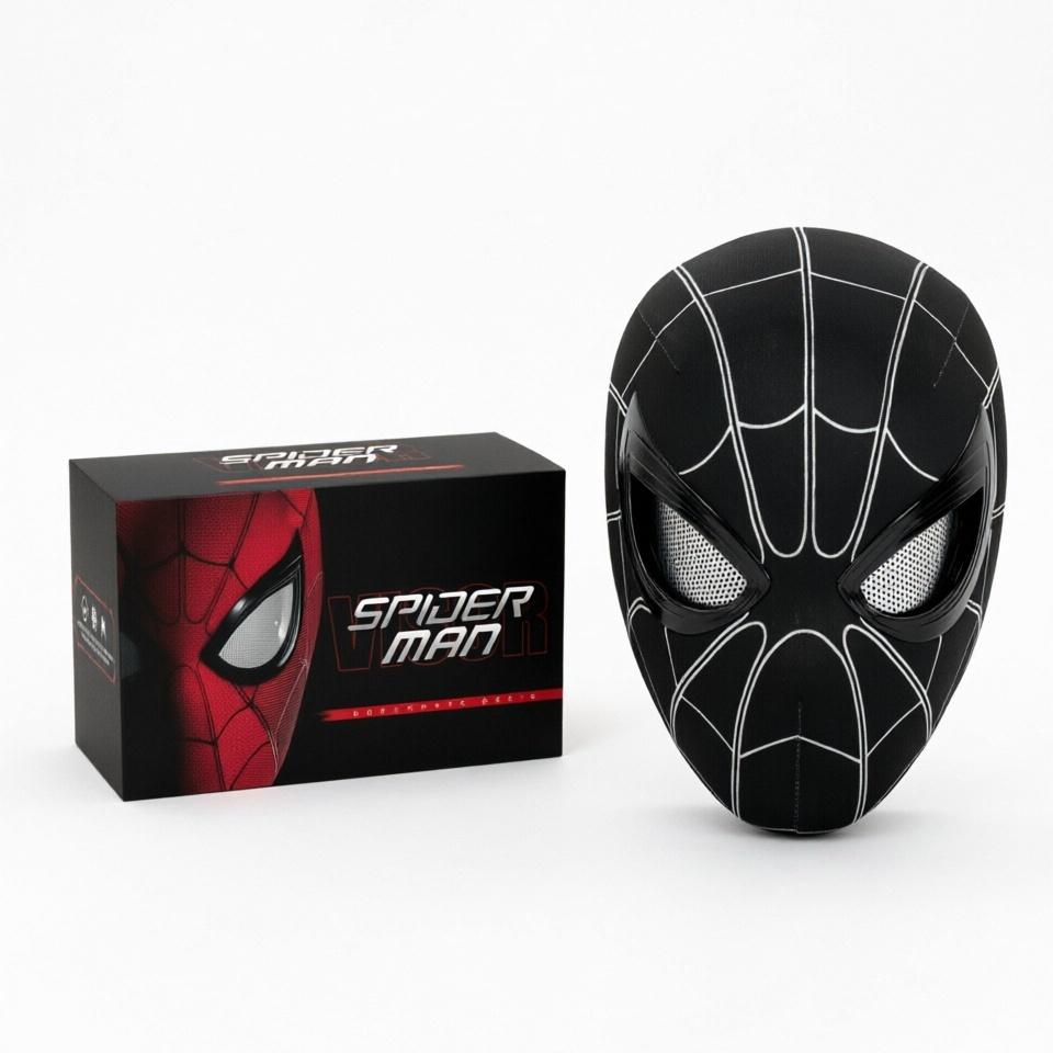 Spider-Man Mask with Remote Control Blink LED Eyes – Cosplay Helmet Birthday Gift
