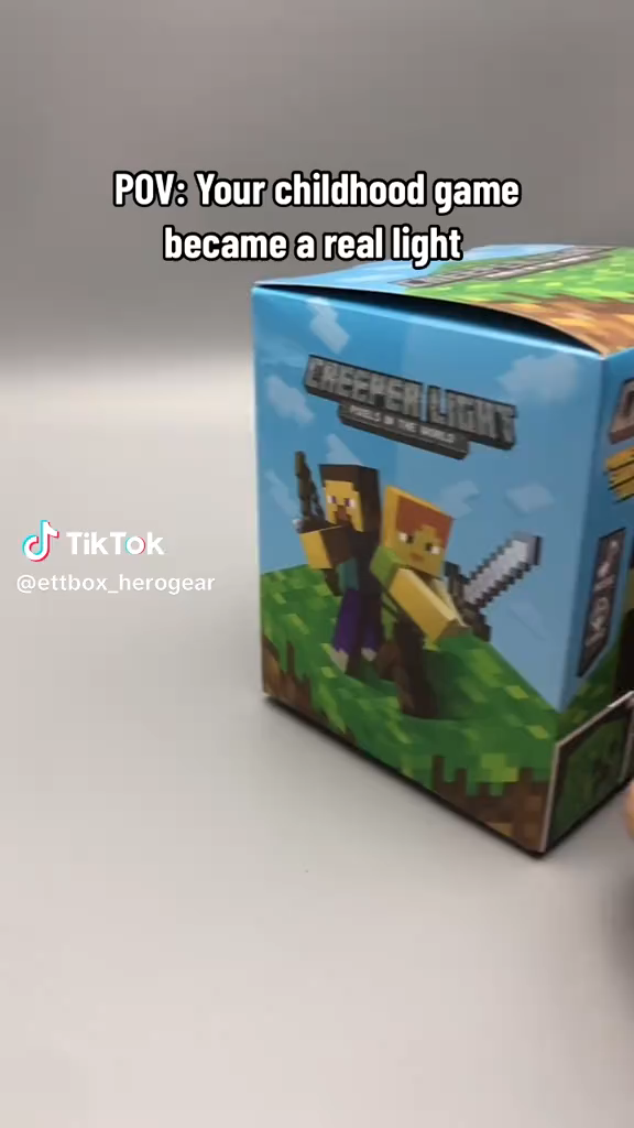【NEW】Creeper Pixel Desk Light with Official Sounds LED Night Lamp Gamer Decor Gift
