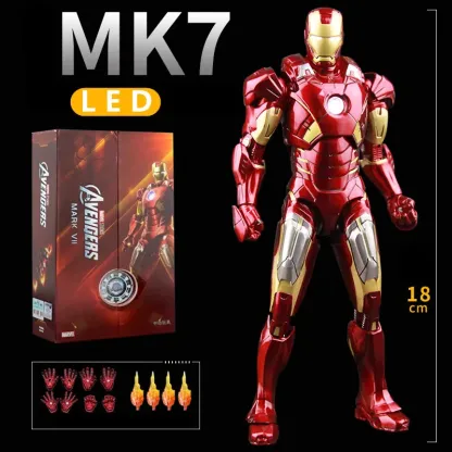 Ironman Action Figure Movable Mark Toys 7 inches Light with Chest