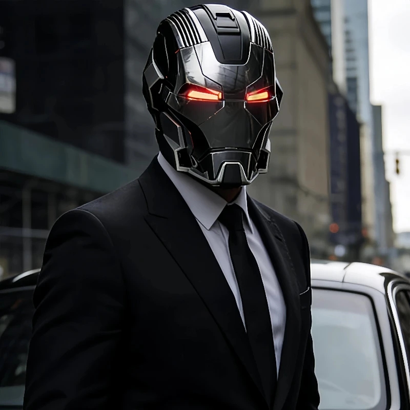 【NEW】 Iron Man Mk17 Helmet 1:1 Wearable Cos Mask Voice-Activated Deformation 2026