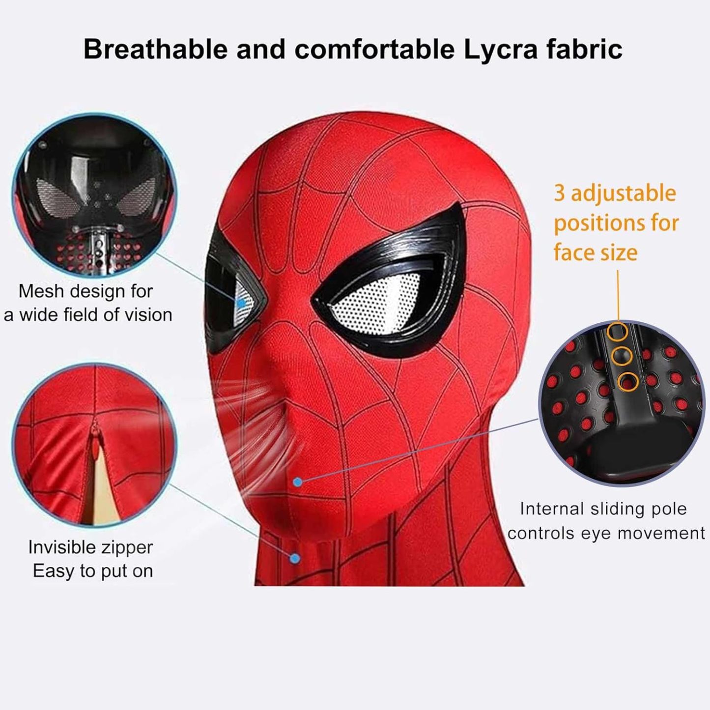 [NEW]Spiderman Mask With Moving Eyes Cosplay Masks