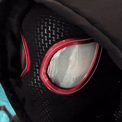 [NEW] Miles Morales Spiderman Mask with Blinking Eyes Remote Control