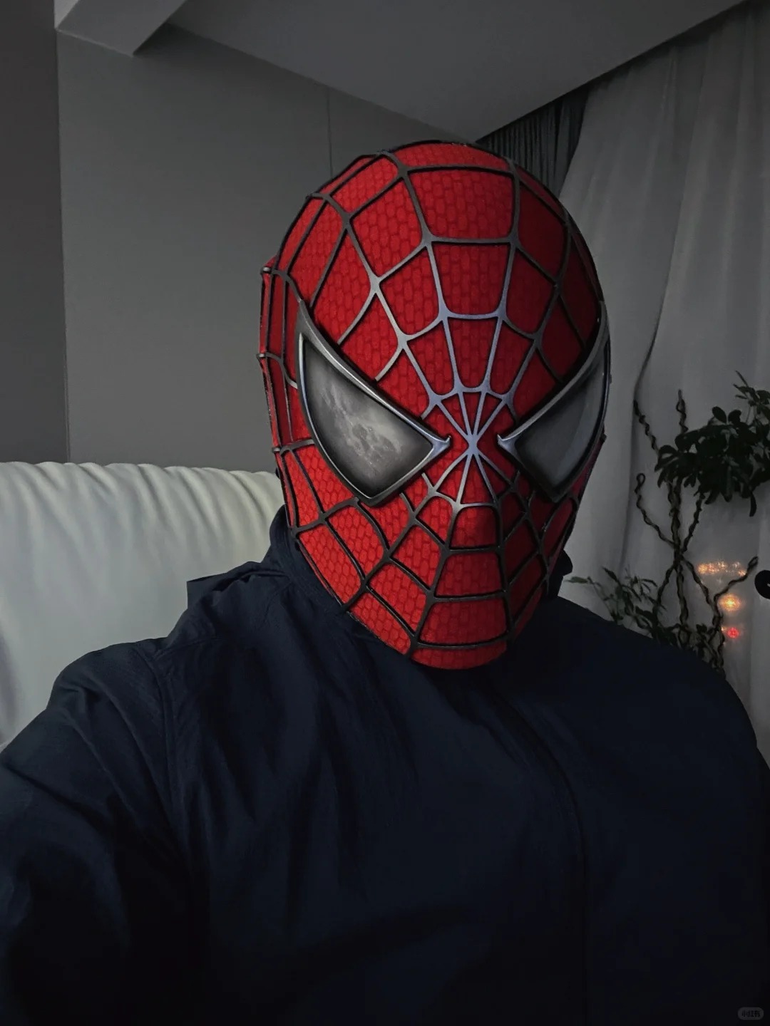 【Premium】Spider-Man Tobey Maguire Full Head Shell Magnetic Eye Mask Cosplay