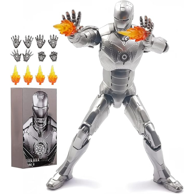 Iron Man Action Figures 10th Anniversary Metal Texture Painting 7 inches 