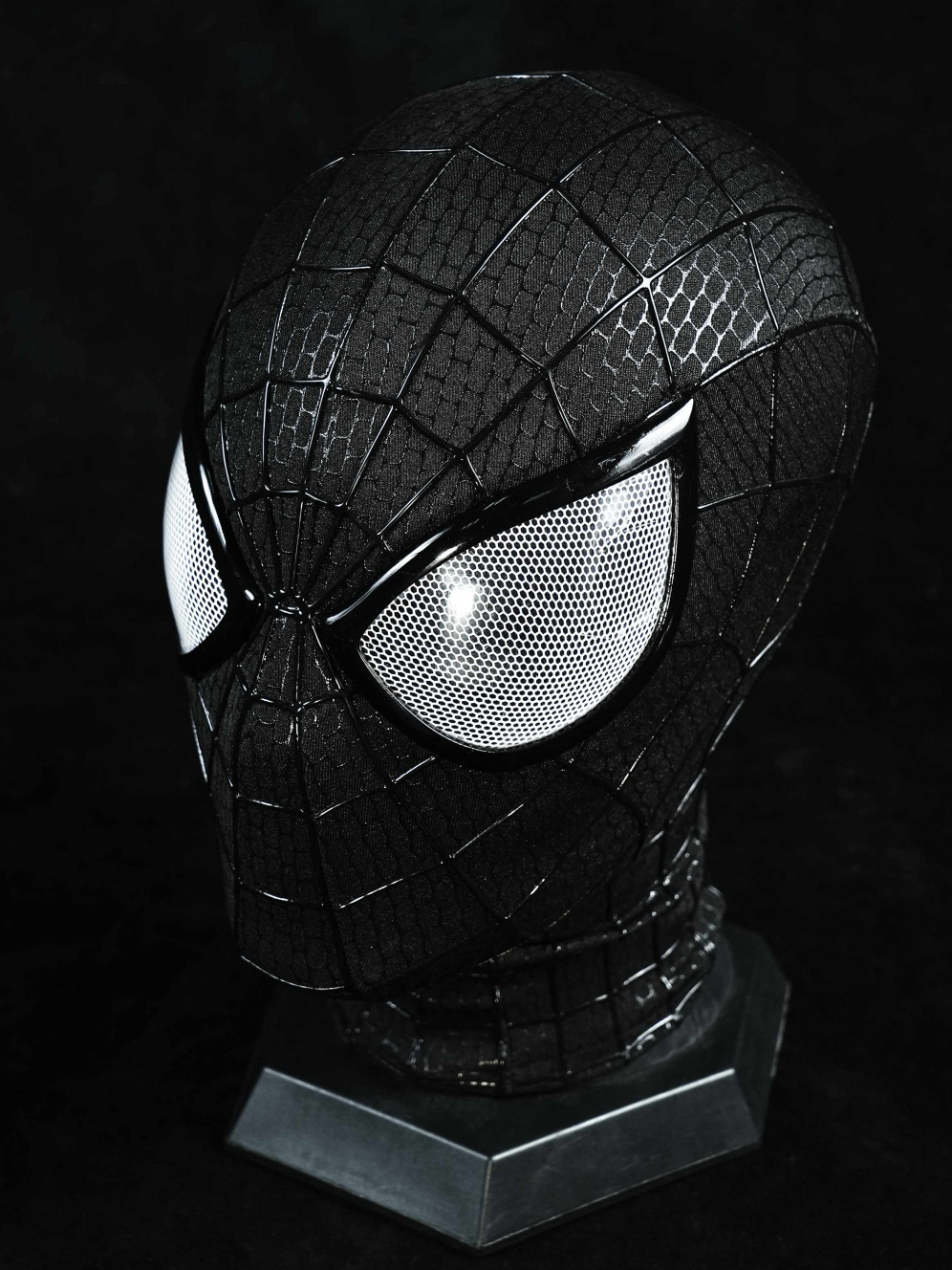 Premium丨TAMS 2 Venom Symbiote Black Mask – 1:1 Handmade Full Faceshell 3D Replica