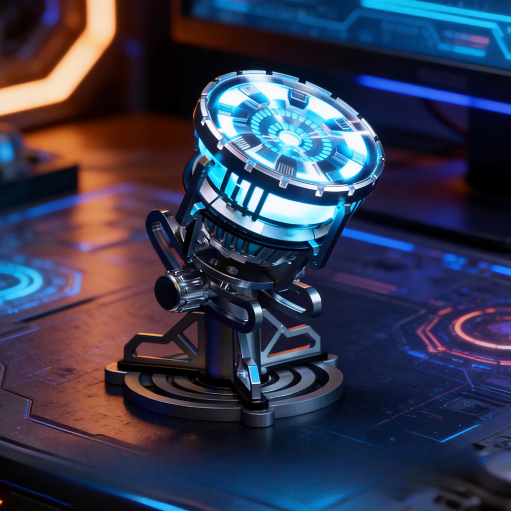 [PREMIUM] Iron Man Arc Reactor MK3 – Tony Stark Edition LED Palladium Element Chest Lamp Collectible