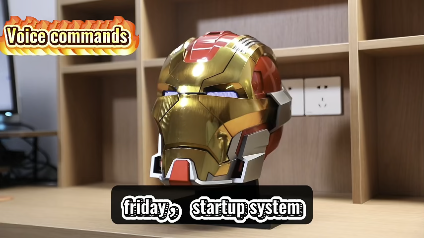 【NEW】 Iron Man Mk17 Helmet 1:1 Wearable Cos Mask Voice-Activated Deformation 2026