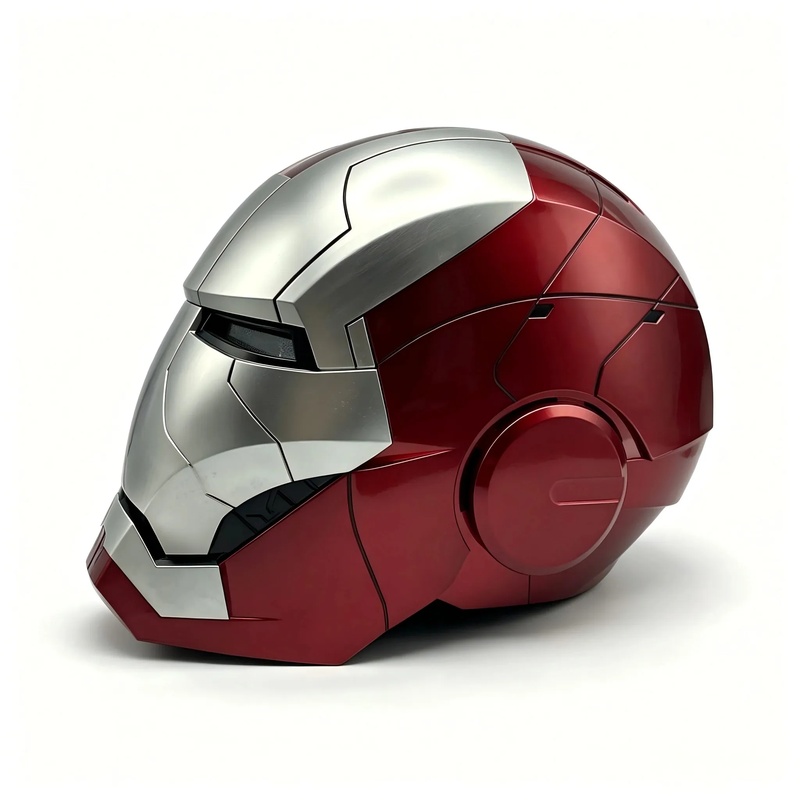 Iron Man MK5 Red/Silver Helmet – 1:1 Wearable Jarvis Voice Control Mask