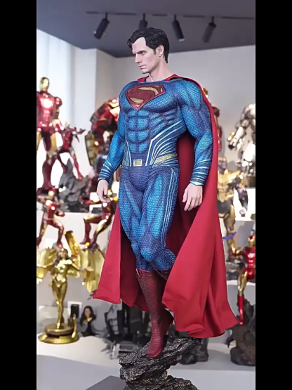 [NEW] Steel Hero Superman Figure – 50cm Statue Collectible Model Ornament, Handcrafted