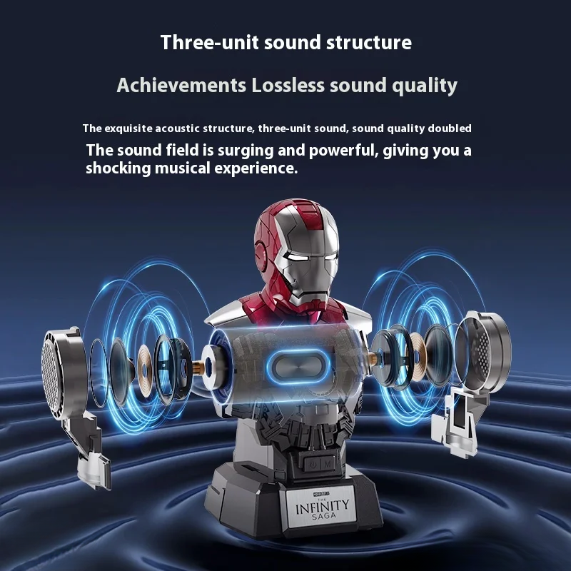  [NEW] Iron Man MK5 Bluetooth Speaker Magnetic Figure