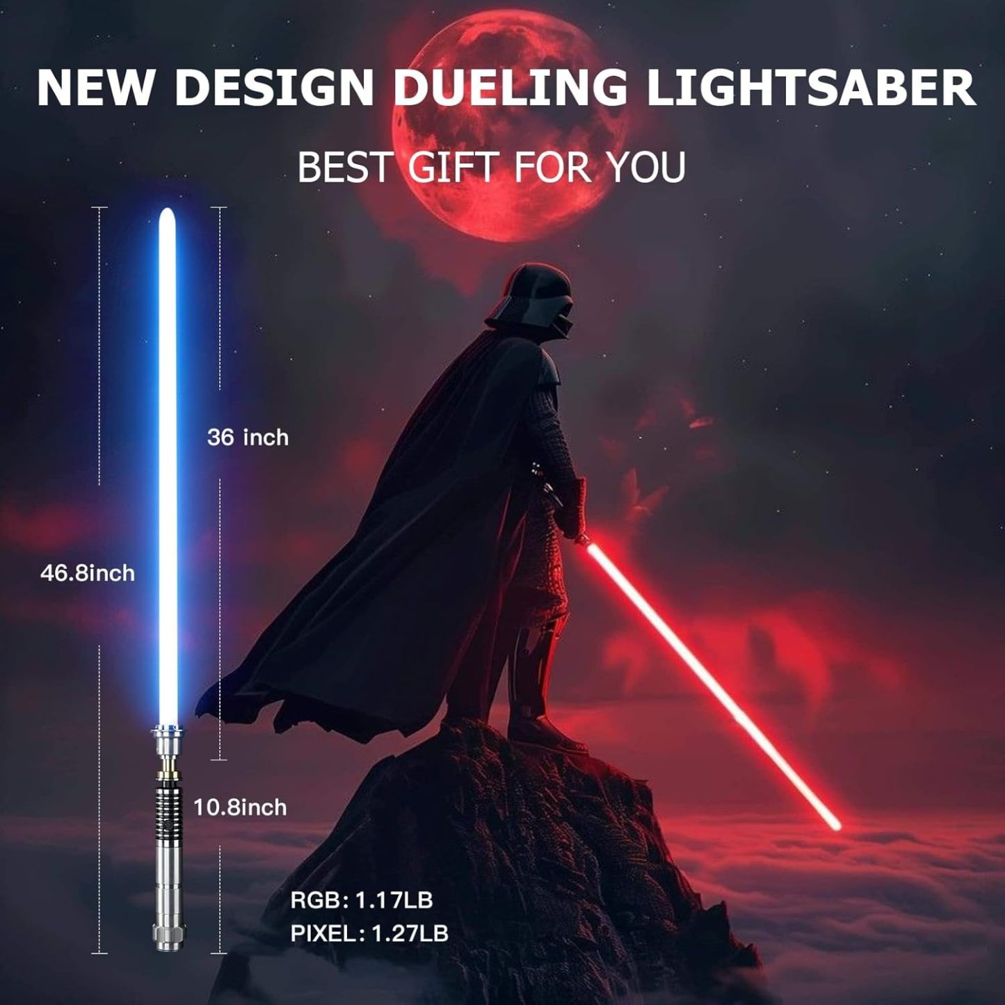 Luke Skywalker lightsaber V1 Smooth Swing Motion Control Metal Hilt 27cm