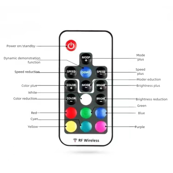 Rechargeable RGB Base with Remote Control & Multi-Color Lighting