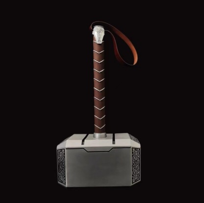 【NEW】Mjolnir Thor Hammer Metal Zinc-Alloy,1:1 Model,44cm