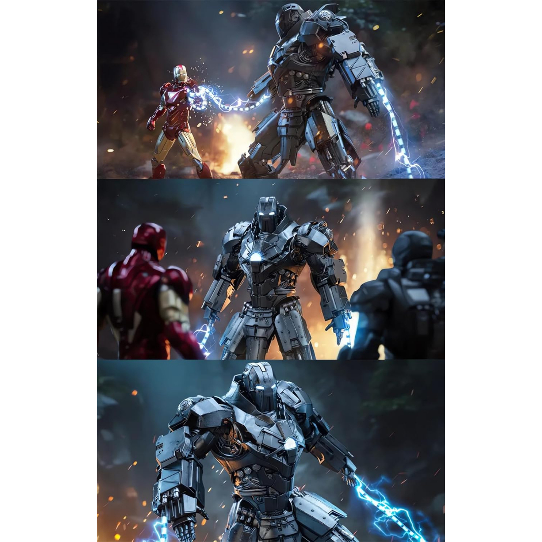 Iron Man Whiplash Mark2 Action Figure Joints Movable 9 Inches