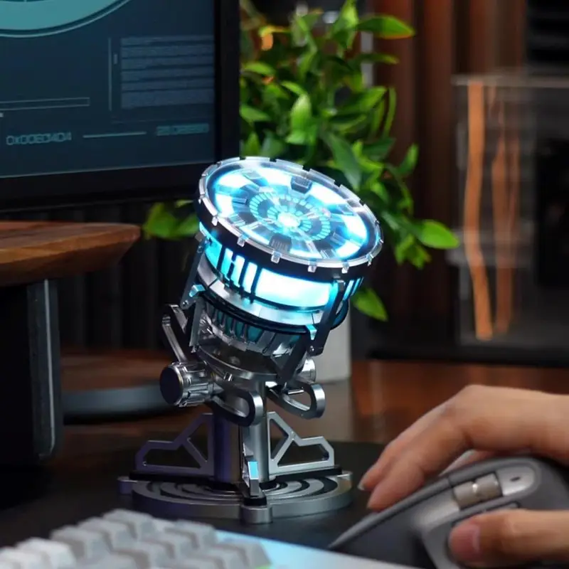 [PREMIUM] Iron Man Arc Reactor MK3 – Tony Stark Edition LED Palladium Element Chest Lamp Collectible