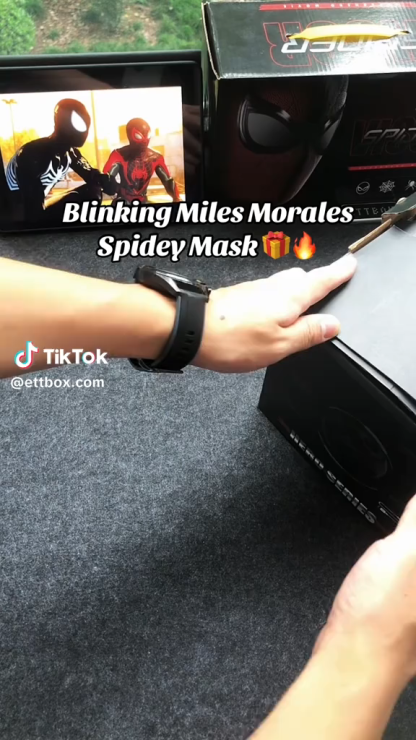 [NEW]Mlies Morales Mask with Moving eyes Black Style 