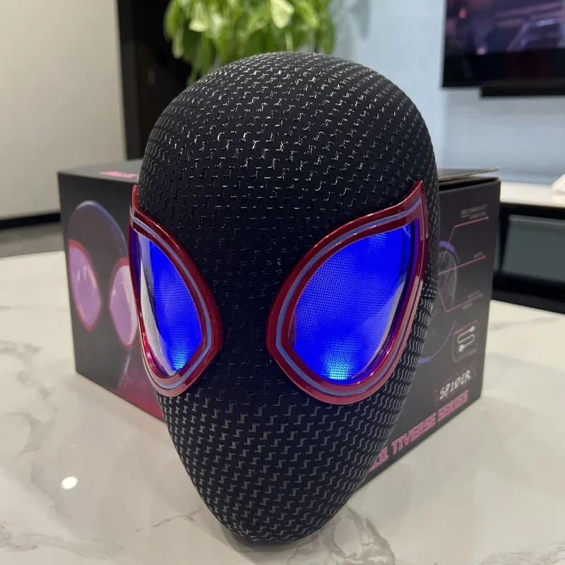Miles Morales &Gwen Stacy Spiderman Mask with Blinking Led Eyes Remote Control